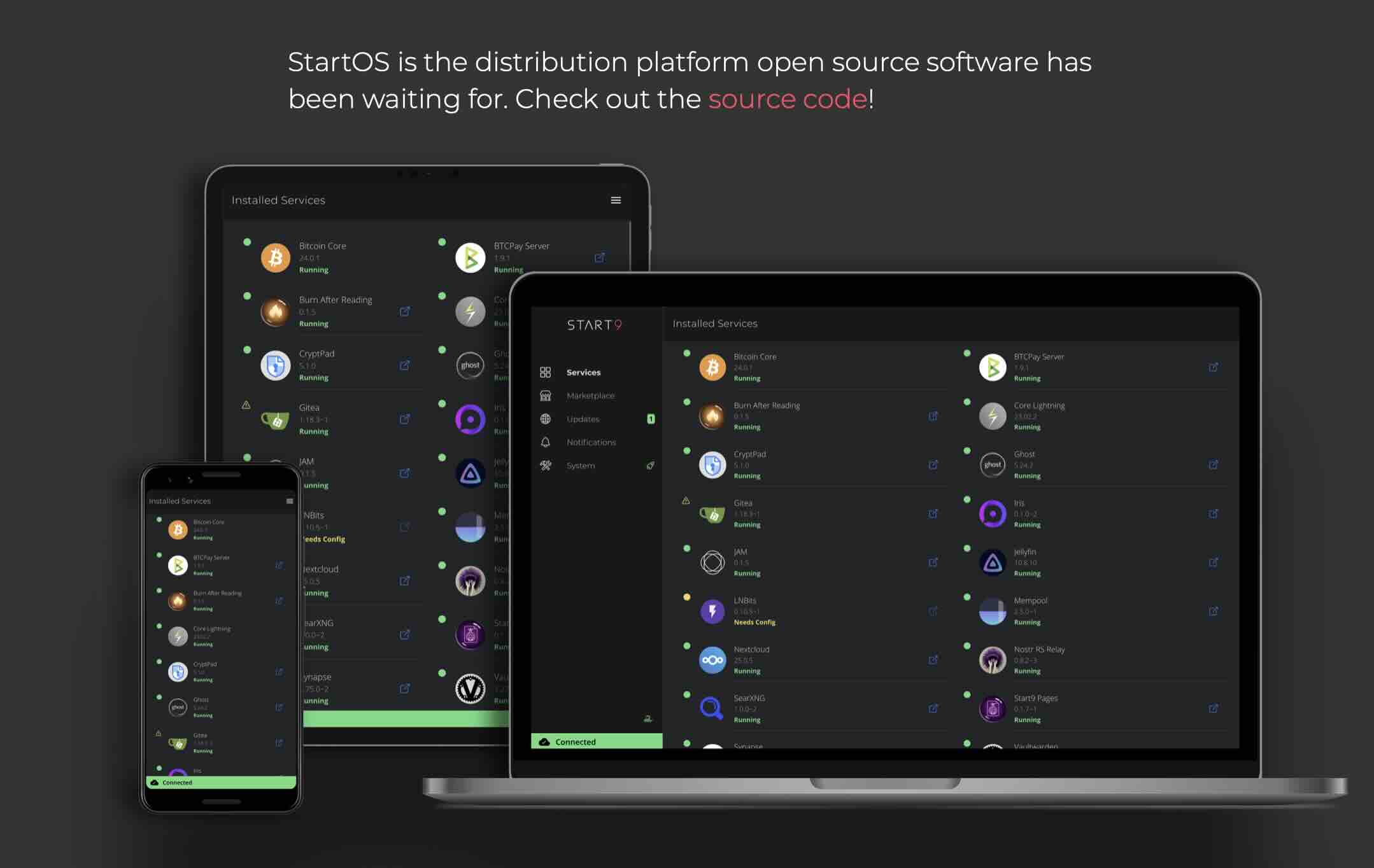 Start9's marketplace