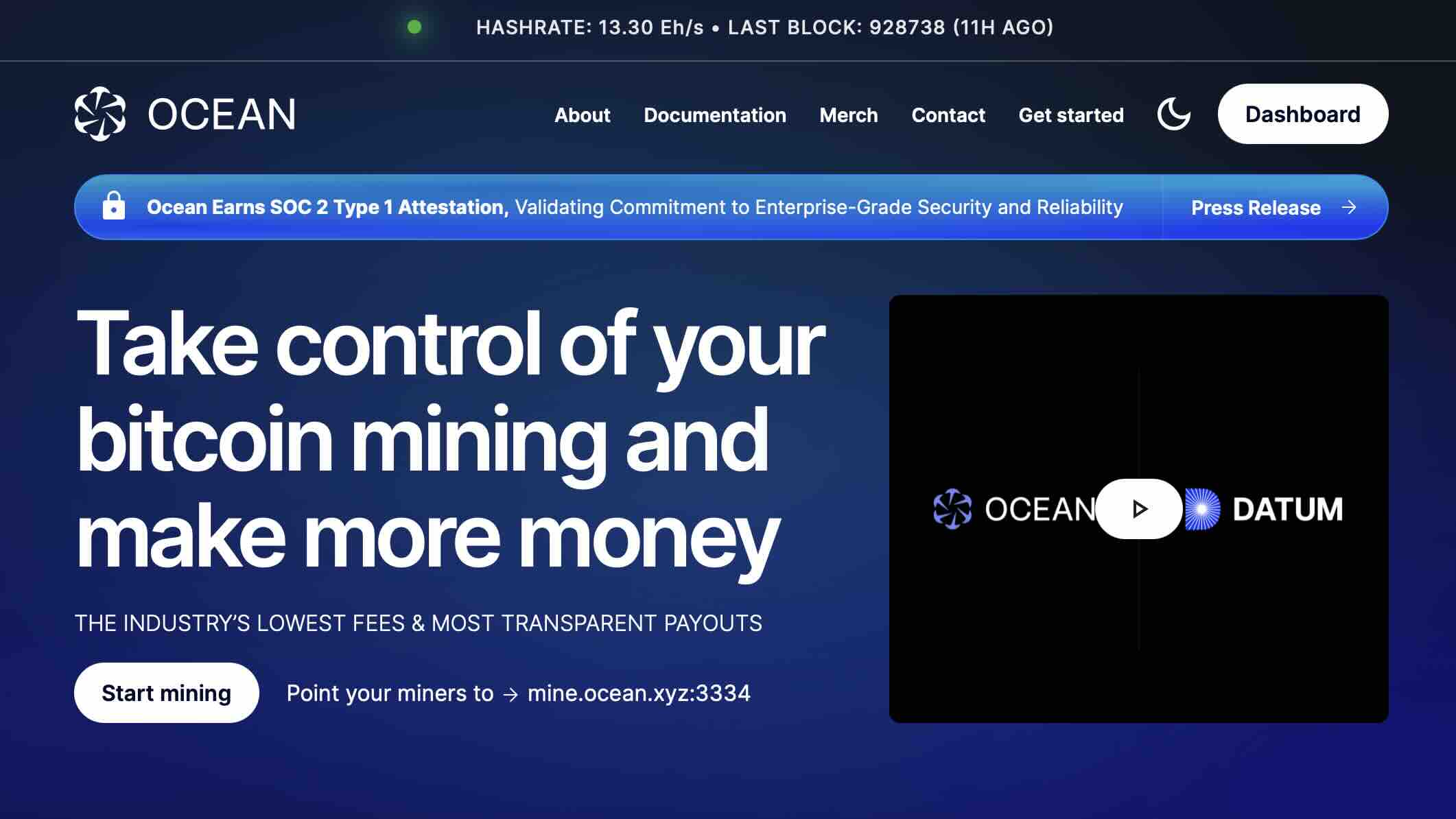 Ocean challenges the idea that mining pools should decide which transactions make it into Bitcoin blocks