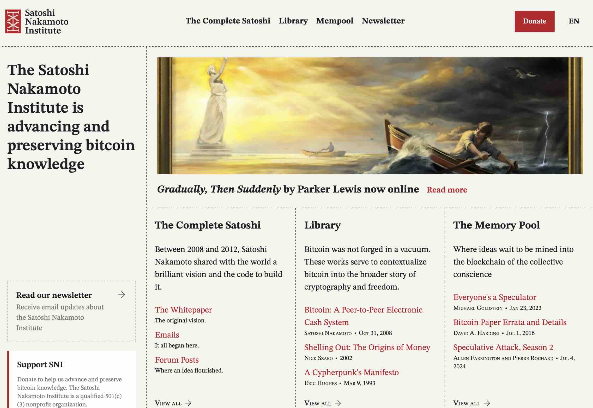 Satoshi Nakamoto Institute