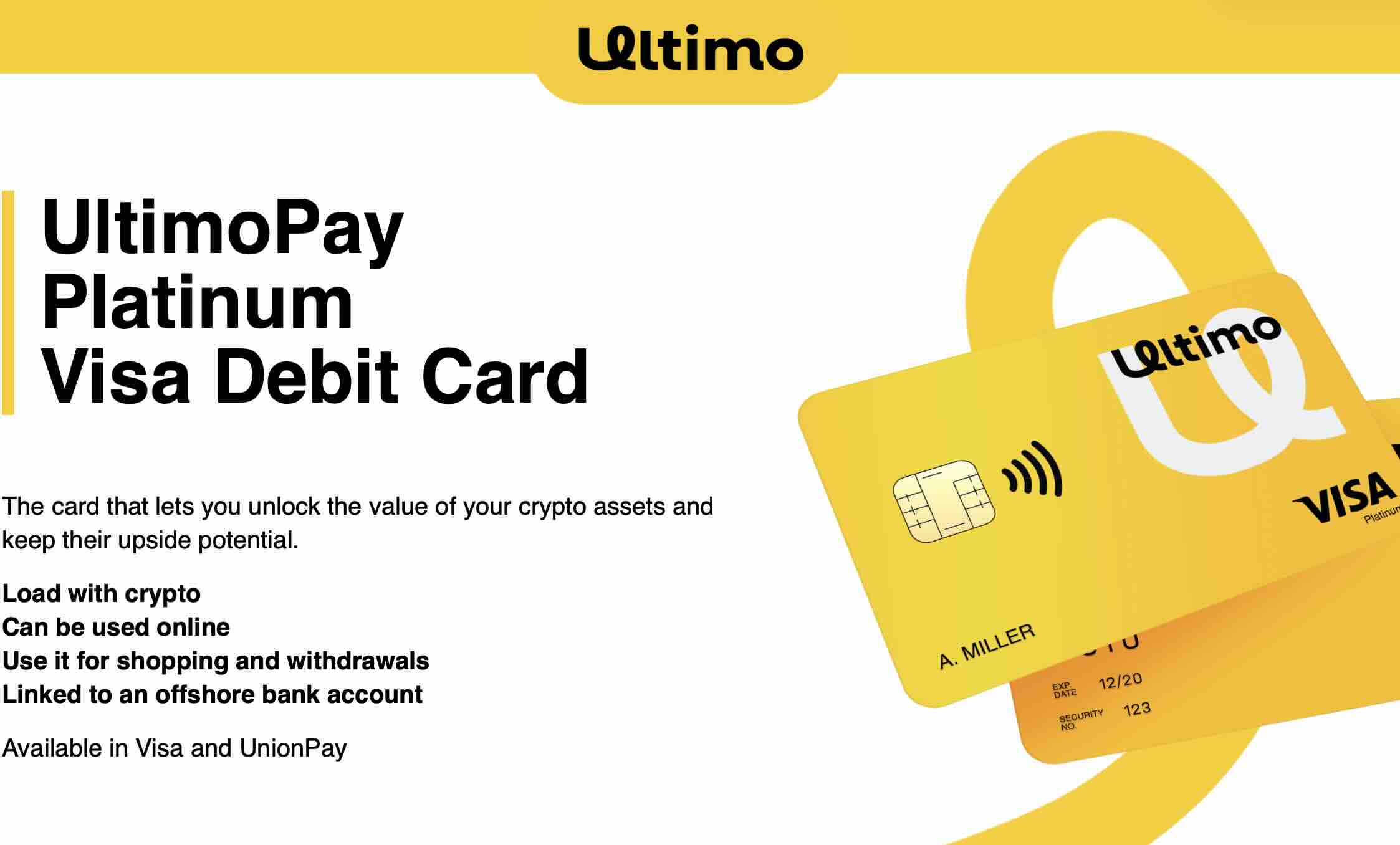 UltimoPay: The Crypto Card Meets Offshore Banking Solution for Modern Bitcoiners